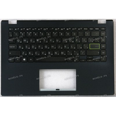 Keyboard Asus E410MA--1B чёрно-синий русифицированный (90NB0Q11-R32RU0, 3BBKWTAJN60)+Topcase