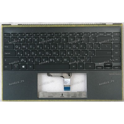 Keyboard Asus UX425UA-2G тёмно-серая русифицированная (HQ2072093500, 90NB0TJ1-R30RU0)+Topcase