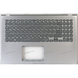 Keyboard Asus X509DJ-1S серебристый, серая русифицированная (90NB0P21-R31RU0, 13N1-AHM0401, 13NB0MZ1P03011-3)+Topcase
