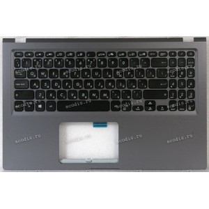 Keyboard Asus X515MA-1G серый, чёрная русифицированная (90NB0TH1-R33RU0, 13NB0SR1P13018-3, ASM18M93SU)+Topcase