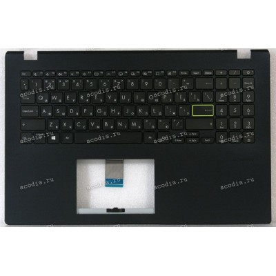Keyboard Asus E510KA-1B тёмно-синий, чёрная русифицированная (90NB0UJ4-R33RU0, 3BBK4TAJN90, ASM19G63SUJ9202, AEBK4701020)+Topcase