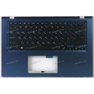Keyboard Asus X415JA-1B сине-фиолетовый, чёрная русифицированная (90NB0ST3-R31RU0, 39XKUTAJN80, AEXKU700010)+Topcase
