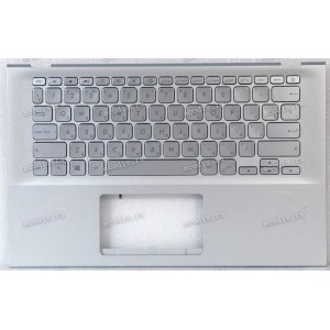 Keyboard Asus X412UA-8S серебристая русифицированная`(90NB0KP1-R31RU0, V182962IS1, 0KNB0-2611RU00, 13N1-7BA0912)+Topcase