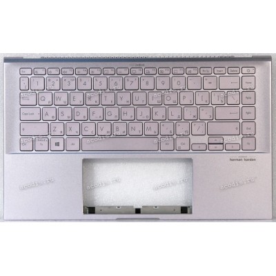 Keyboard Asus UX435EG-2P серебристо-розовая русифицированная (90NB0SI4-R30RU0, 33UJ6TAJN10, ASM19G53SUJ9206)