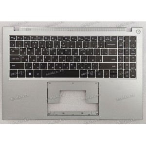 Keyboard Digma Pro Fortis M DN15P3-8CXN01 + topcase (DY325C US NP15IC-819R3, SP40775) (Black/Silver/Matte/RUO/LED)
