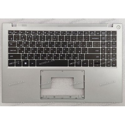 Keyboard Digma Pro Fortis M DN15P3-8CXN01 + topcase (DY325C US NP15IC-819R3, SP40775) (Black/Silver/Matte/RUO/LED)