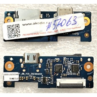 USB Type-C & MicroSD board Гравитон Н14И-ТП, Machenike 14, ThundeRobot 14, XN23-140P (A.F.D.2300162, WKS202307100007, 140P_TYPEC_TF_DB_V10_20230322A) Chips ASM1543 B2BW41, REALTEK RTS5170