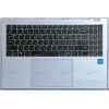 Keyboard Digma EVE P5852 DN15N2-ADXW01 + topcase NP15KR-G (SP43849) (Black/Silver/Matte/RUO) черная матовая русифицированная с серебристым топкейсом