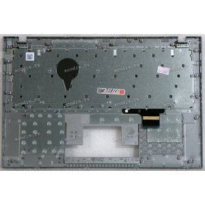 Keyboard Digma Pro Fortis M DN15R5-ADXW07 + topcase (NP15IC-819R3 DY325C Usб SP49842) (Black/Silver/Matte/RUO/LED)