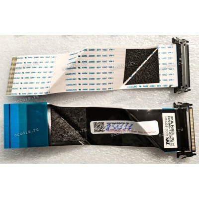 LCD LVDS FFC шлейф мониторный 30 pin обратный, шаг 1.0 mm, длина 138 mm, с замком с одной стороны (p/n: BN96-14065D) REV.00