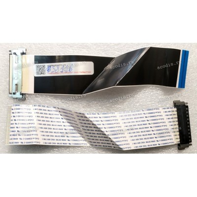 LCD LVDS FFC шлейф мониторный 30 pin обратный, шаг 1.0 mm, длина 155 mm, с замком с одной стороны