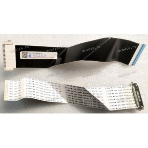 LCD LVDS FFC шлейф мониторный 30 pin обратный, шаг 1.0 mm, длина 200 mm с замком с одной стороны