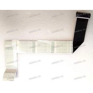 LCD LVDS FFC шлейф мониторный 30 pin обратный, шаг 1.0 mm, длина 415 mm с замком с одной стороны 