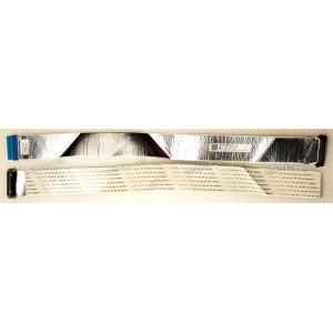 LCD LVDS FFC шлейф мониторный 30 pin обратный, шаг 1.0 mm, длина 400 mm  с замком с одной стороны