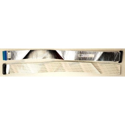 LCD LVDS FFC шлейф мониторный 30 pin обратный, шаг 1.0 mm, длина 400 mm  с замком с одной стороны
