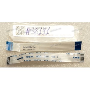 FFC шлейф 6 pin прямой, шаг 1.0 mm, длина 60 mm DNS W370ET (p/n: 6-43-X5102-011-4)