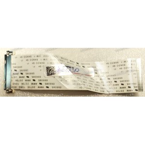 LCD LVDS FFC шлейф мониторный 30 pin обратный, шаг 1.0 mm, длина 130 mm с замком с одной стороны