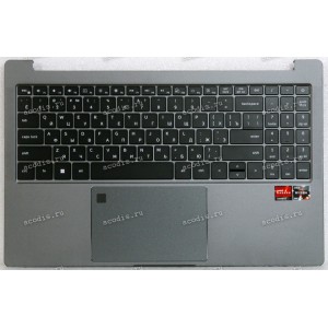 Keyboard Digma Pro Sprint N DN15R5-ADXW05 + topcase REV3 (MB3335001 F0121-001 VER:A, SP50614) (Black/Grey/Matte/RUO/LED)