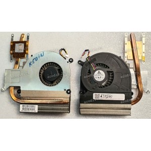 Сист.охл. Asus K50IN (p/n 13GNVN1AM010-1, 13GNVN1AM010-2, KDB0705HB) CPU DC05V 4 pin