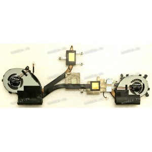 Сист.охл. Acer Aspire V5-572PG V5-572G (p/n SOL34ZRKTMTN003, EF40060S1-C020-S99, EF40060S1-C030-S99) DC5V 4 pin (Система охлаждения: термотрубка, радиатор + два вентилятора) 