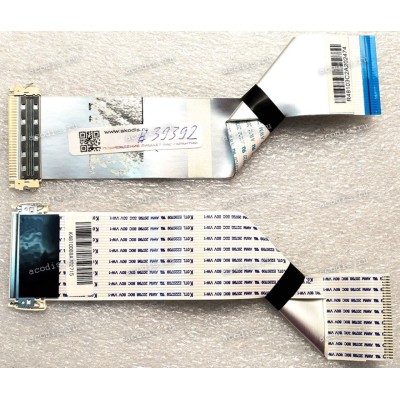 LCD LVDS FFC шлейф мониторный 30 pin обратный, шаг 1.0 mm, длина 163 mm Dell 23,0" E2314HF 0MNMNW, с замком с одной стороны
