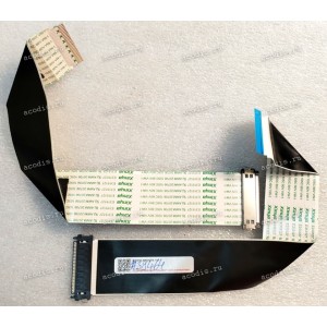 LCD LVDS FFC шлейф мониторный 30 pin обратный, шаг 1.0 mm, длина 250 mm с замком с одной стороны