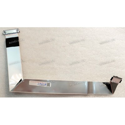 LCD LVDS FFC шлейф мониторный 30 pin обратный, шаг 1.0 mm, длина 450 mm, с замками с двух сторон, фольгированный