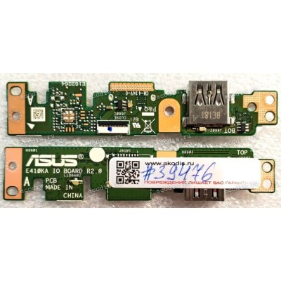 USB board Asus Vivobook Go 15 E510KA E410KA  (p/n: 90NB0UJ0-R10020, 90NB0UJA0-R10020) E510KA, E410KA_IO_BD R2.0