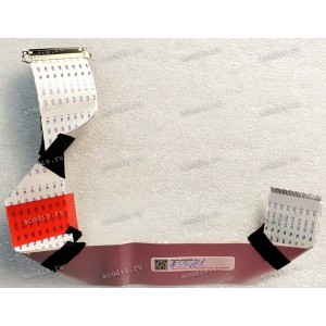 LCD LVDS FFC шлейф мониторный 30 pin обратный, шаг 1.0 mm, длина 340 mm, с замком с одной стороны, фольгированный (61001-04056)