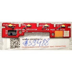 LED board Asus G532LWS (p/n: 90NR02T0-R10010, G532LWS_INDICATOR R1.3) INDICATOR BD