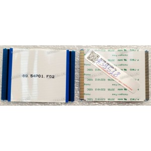 FFC шлейф 80 pin прямой, шаг 0.5 mm, длина 57 mm (p/n: 69.54P01.F02) Q320QAA00
