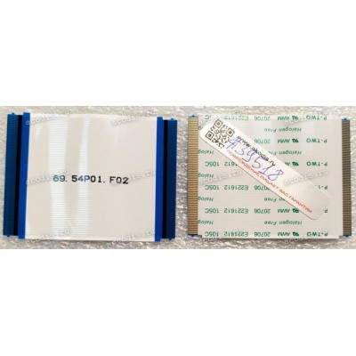 FFC шлейф 80 pin прямой, шаг 0.5 mm, длина 57 mm (p/n: 69.54P01.F02) Q320QAA00