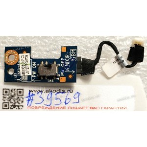 Button Power Board Acer Aspire 4830, 4830T, 4830TG, (p/n: P4LJ0 LS-7237P DC02001AW00 Rev:1.0) & Cable 2 pin (Плата включения/отключения аккумулятора)