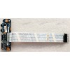USB & Audio board Toshiba Satellite A655-14H (p/n NWQAA LS-6064p, NBX0000OO00 CV) REV. 1.0 & Usb/ Audio Board Cable 