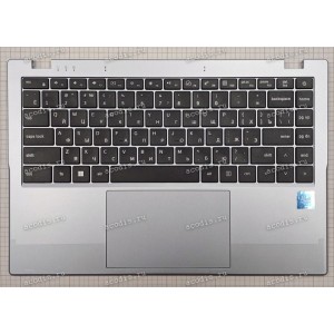 Keyboard Digma EVE C4801 DN14N1-8CXW0 + topcase с Тачпадом(NP14G_6319C_US_V:01, SP51259, SP54154) (Black/Silver/Matte/RUO)