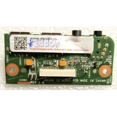 USB & Audio Board Asus N53D, N53DA, N53SV, N53J, N53N (p/n 60-N4IIO1000, 3EKJ6IBJN00, N53DA IO BOARD REV2.0) 