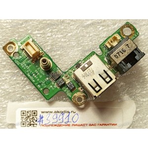 USB & LAN board Acer TravelMate 6292 (p/n DA0ZU1TB8F0 REV:F, 38ZU1UB0000) USB Ethernet LAN Port Board