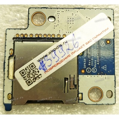 CardReader Board HP Pavilion Gaming 15-cx0171ur, 15-cx sd (p/n DPK54 LS-F842P Rev:1.0, 435OKY32L01)