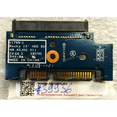 HDD SATA Board HP ProBook 4540s (p/n 48.4sj02.011, 11799-1) SATA Hard Drive Connector