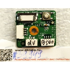 Power button board HP DV9000-series dv9500 dv9700  (p/n DAAT9TH28B2 REV:B)