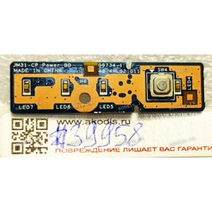 Power button board Acer TimeLine 3820, 3820T, 3820G, 3820TG (MS2292) (p/n: 48.4HL02.011, 09734-1) JM31-CP POWER BD