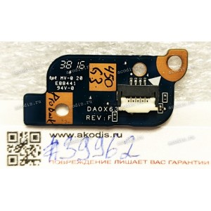 Power button board HP ProBook 450 455 G3 470 G3 (p/n: DA0X63PB6F0 REV: F, DA0X63PB6F1 REV:F) POWER BUTTON SWITCH BOARD 
