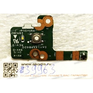 Power button board HP Pavilion 14-P 14-U 15-P 15Z-P 15-K 17-P 17-K TPN-Q140 (p/n: DAY14APB6D0 REV:D)