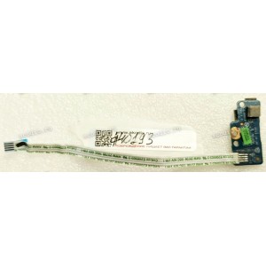 Power Button board HP Pavilion 15-R, 15-S, 15-G, 250, 256 G3 G4 G5, 15-G200ur  (p/n 749650-001, LS-A991P Rev: 1.0, 455MKL32L01) 4 pins & Cable (NBX000IJS00) L=10,5 см