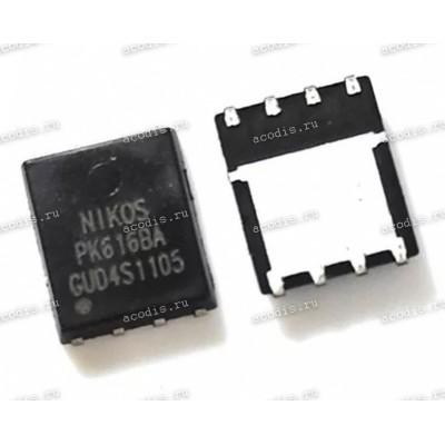 Транзистор NIKOS, NIKO-SEM, Unikc PK616BA, PK616BAAS PDFN5*6P N-MOSFET (Asus p/n: 07005-A0540000) NEW original