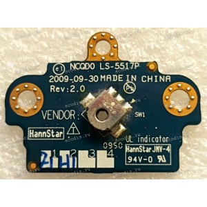 Volume control Board Acer Aspire 5942G-728G64, 5940 (p/n 5940 LS-5517P Rev:2.0) Sub & Various Board (Плата регулировки громкости)