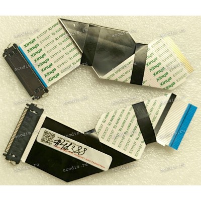 LCD LVDS FFC шлейф мониторный 30 pin обратный, шаг 1.0 mm, длина 148 mm с замком с одной стороны, Asus LMT VP228DE (p/n 14011-01221300) LCD Monitor LVDS CABLE (INX) / QISDA/5K.3G903.CY1