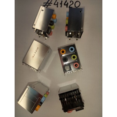 Разъём Combo 5PHONE JACK+SPDIF/T 25P (Asus p/n: 12014-00200300) FOXCONN JA3F131-65G41-4F