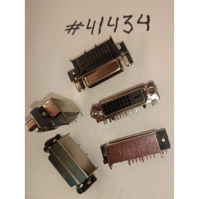 Разъём DVI CON 24P G/F 4GND W/S F BLK (Asus p/n: 12010-00032900) LY DVI024W-B001-00A3F2B-SI