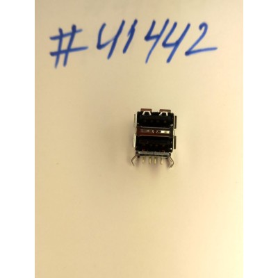 Разъём USB2.0 CON 2X4P G/F 2MM R/A DIP (Asus p/n: 12012-00050100) FOXCONN UB11121-8SDH-4F